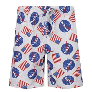 MENS PYJAMA SHORTS NASA SPACE USA SLEEP LOUNGE PJ SHORT WITH POCKETS NEW - Picture 1 of 1