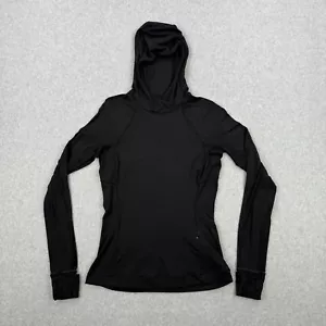 Lululemon Hoodie Womens 6 Black Rulu Run Long Sleeve Lightweight Athleisure - Picture 1 of 10