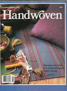 Handgewebte Zeitschrift November Dezember 1990 Herbst Topper Färben Iban Weben - Bild 1 von 3