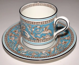 Wedgwood Florentine Turquoise Demitasse Cup & Saucer Espresso Intro 1931 FreeS&H - Picture 1 of 7