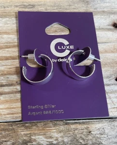 Pendientes de aro de plata esterlina C LUXE de Claire's Ridge Argent 925/1000 accesorio - Imagen 1 de 4