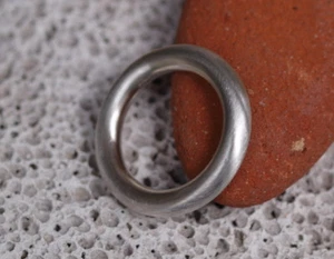 schlichter Designer Ring Silber 925 matt runde Schiene 52 - Bild 1 von 1