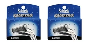 Schick Quattro for Men Razor Blade Refill Cartridges , 8 Count - Picture 1 of 1