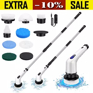 Electric Cleaning Brush 10-in-1 Handheld Kitchen Cleaner Cordless Spin Scrubber - Picture 1 of 19
