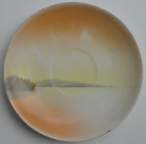 Noritake China Saucer Hand Painted Beach Scene Vintage Replacement Dinnerware - Picture 1 of 4