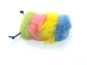 Mini Raupe Kaninchenfell Bommel Katze Kicker Spielzeug - Bild 1 von 2