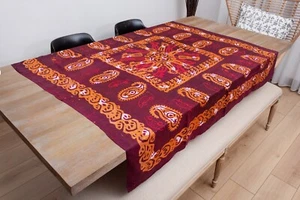 Batik Fabric Batik Throw Uzbekistan 4.63' x 4.79' Vintage Fast Shipment 12520 - Picture 1 of 9