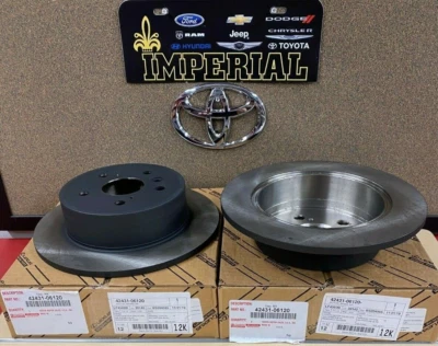 2012-2017 TOYOTA CAMRY GENUINE OEM NEW OEM REAR DISC BRAKE ROTORS 4243106120 x 2 - Image 1 of 4