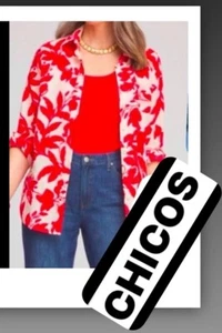 Chicos 64 $ neu kurz geschnitten Capri Denim Baumwollmischung Jeans GR (2) (10/12) - Bild 1 von 21