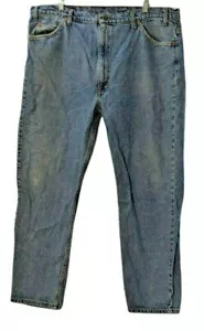 Jeans Levi's 505 Orange Tab 44x30 denim invecchiato made in USA 100% cotone blu 11 - Foto 1 di 9