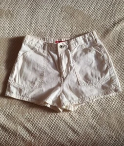 Union Bay Vtg Y2k Tan White Cargo Pocket Shorts Size 5 - Picture 1 of 4