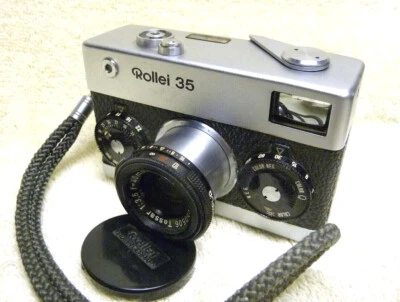 CÁMARA DE PELÍCULA HONEYWELL ROLLEI 35 RARA hecha en Alemania. Tessar Zeiss 40 mm. ¡El medidor funciona! Foto 1 de 4