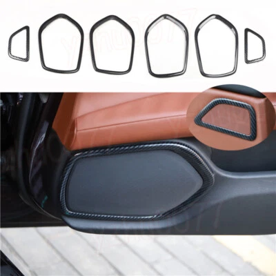 For 2013-22 Maserati Quattroporte ABS Carbon Fiber Look Door Speaker Cover Trim - Image 1 of 4