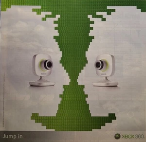 Cámara de visión en vivo Xbox 360 Microsoft Corp video chat revista anuncio impreso 2006 - Imagen 1 de 2