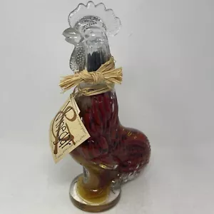 Vtg Art For The Table Chili & Mango Vinegar In Glass Rooster Decanter NEW - Picture 1 of 9