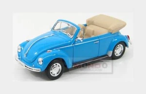 1:24 Welly Volkswagen Beetle Cabriolet Open Light Blue WE22091 Modellino - Foto 1 di 2