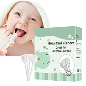 60-102 Pcs Baby Tongue Cleaner Baby Oral Cleaning Disposable Infant Soft Gauze - Picture 1 of 13