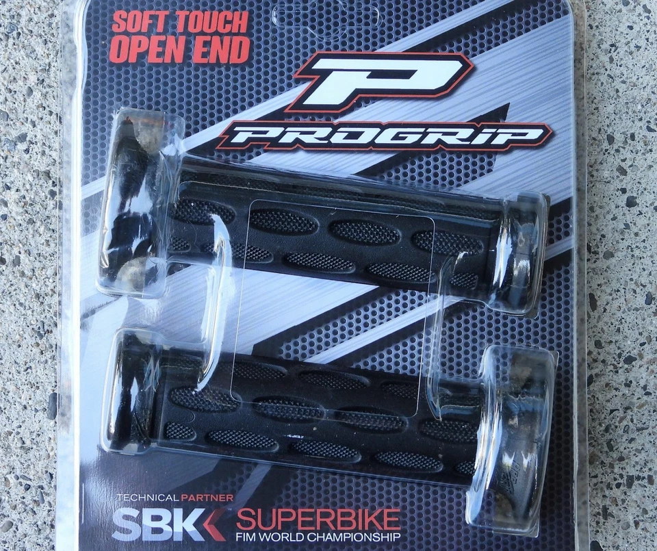 BLACK GEL HAND GRIPS for Honda Kawasaki Suzuki Yamaha - Image 1 of 1