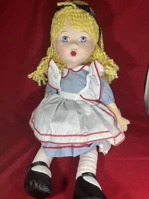 2008 Madame Alexander 20" ALICE IN WONDERLAND Painted Face Cloth Alice Doll - Image 1 of 2