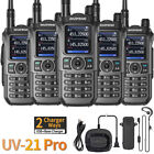 Pack de 5 BaoFeng UV21 Pro V2 talkie-walkie longue portée émetteur-récepteur radio amateur bidirectionnel