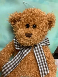 Burton + Burton 12 Zoll Teddybär Plüsch Retro lockiges Haar aus cremefarbener und brauner Kollektion - Bild 1 von 5