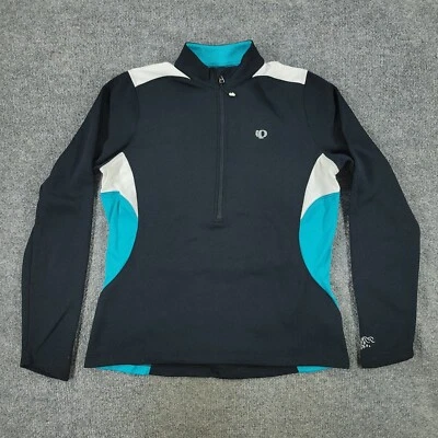 Camisa para mujer Pearl Izumi grande negra ropa deportiva media cremallera pulóver manga larga Foto 1 de 4