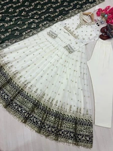 TRAJE SALWAR KAMEEZ INDIO KURTI ANARKALI BODA AÑO NUEVO VESTIDO FIESTA VESTIDO - Imagen 1 de 8