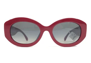 Chanel Sunglasses 5528-A c.1759/71 Shiny Red Asian Fit with Gray Gradient Lenses - Picture 1 of 13