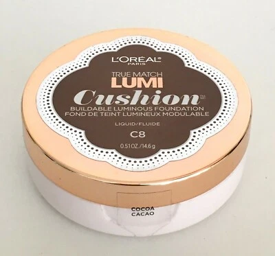 L'Oreal True Match Lumi Cushion Luminous Foundation C8 Cocoa New Sealed - Image 1 of 2