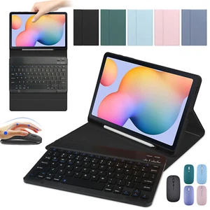 Wireless Bluetooth Keyboard Case+Mouse For Samsung Galaxy Tab S6 Lite 2024/22/20 - Picture 1 of 25