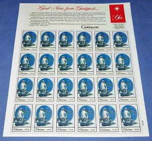 1986 CHRISTMAS Seals Stamps Cinderellas GUIDEPOSTS FULL SHEET - Picture 1 of 2