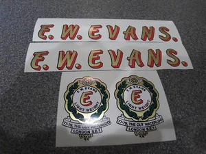 EVANS decals. Mint set of four decals. None better! - Picture 1 of 1