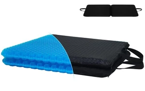 Gel Seat Cushion for Long Sitting-Two Sizes Gel Cushion(Thick＆Large)19"x17.5"... - Picture 1 of 7