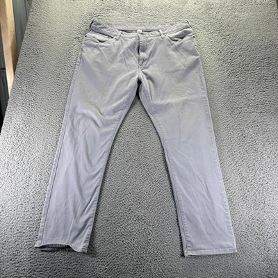 Pantalones chinos Nautica para hombre 38x32 gris algodón elástico calce ajustado rectos preppy Foto 1 de 4