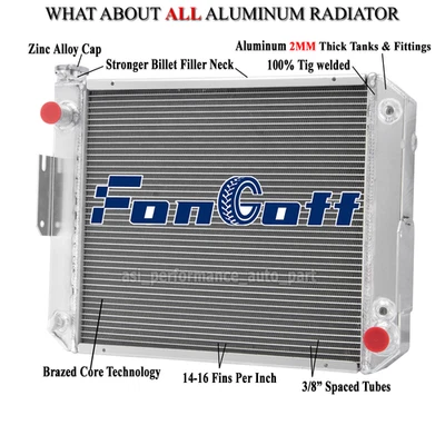 Radiador de 3 filas para carretilla elevadora Isuzu GM 3,0 L Hyster Yale H45-65XM 2,6 L Perkins 2,4 L Foto 1 de 4