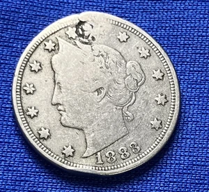 1883 US LIBERTY HEAD V Nickel 5 Cent Coin (1883-1913) "CENTS" Variety 2  - Picture 1 of 8