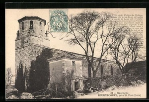 CPA Tournecoupe près St Clar, Eglise, Vestiges du Château - Picture 1 of 2