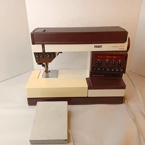 Pfaff Creative 1471 Sewing Machine With Case Power Cord Pedal Untested - Picture 1 of 13