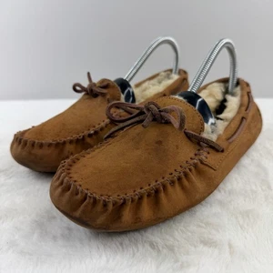UGG Dakota Moccasin Slippers Women’s Size 7 Brown Leather Insulated - Picture 1 of 8
