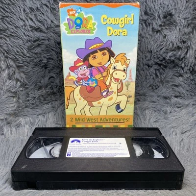 Nick Jr Dora The Explorer Cowgirl Dora VHS Video Tape 2 Wild West Adventures! - Image 1 of 4