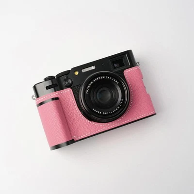 Genuine Real Leather Camera Bag Case Protect Cover Grip for Fuji X-100VI X100VI - Image 1 of 4