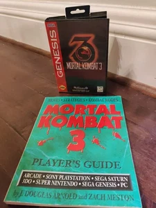Sega Genesis Mortal Kombat 3 1995 komplett CIB getestet & funktionsfähig mit Spielerhandbuch - Bild 1 von 8