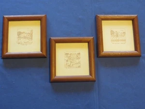 3 Bilderrahmen, Echt-Holz mit Glas, 12,5 x 12,5 cm, #13 - Bild 1 von 2