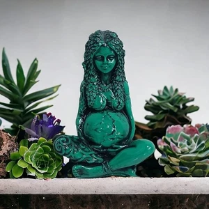 Estatua Madre Tierra, Fertilidad Naturaleza Gaia Diosa Estatua Para Mesa Altar-Verde - Imagen 1 de 6