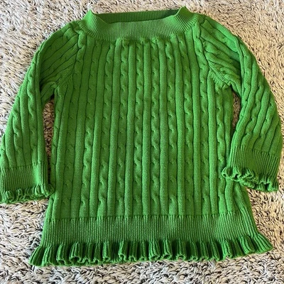 Свитер зеленый American Living 100% хлопок размер большой - Изображение 1 из 4
