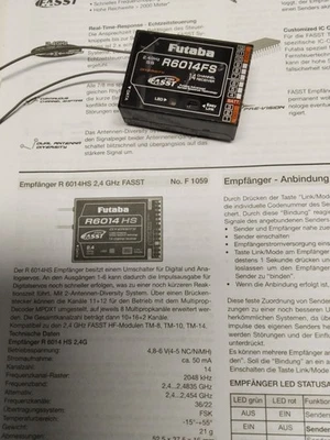 Futaba R 6014 FS 2,4GHz 2,7V FASST Empfänger - Bild 1 von 2