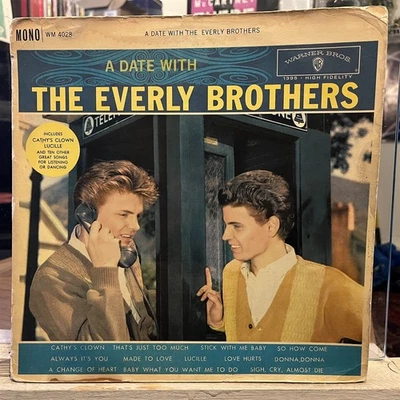 [ROCK/POP]~VG+/VG LP~The EVERLY BROTHERS~A Date With~[1960~WARNER BROS]~UK Impor - Image 1 of 4