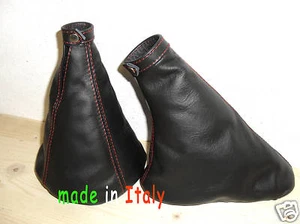 ALFA ROMEO MITO SCHALT- UND BREMSMANSCHETTE ECHT LEDER SCHWARZ - Bild 1 von 1