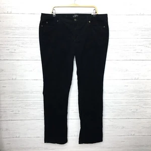 NEW Loft Women's Black Corduroy Jeans Modern Straight Fit size 18 length 32" - Picture 1 of 13