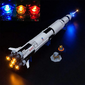 USB Light Set for Lego Rocket 21309 NASA Apollo Saturn V Building Blocks-(Not In
